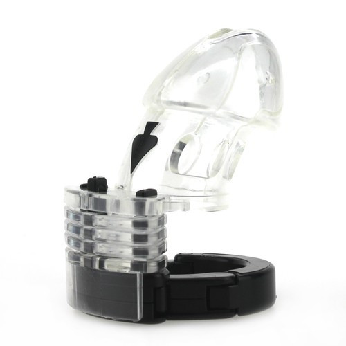 Adjustable transparent cage – intimate lock for increased control