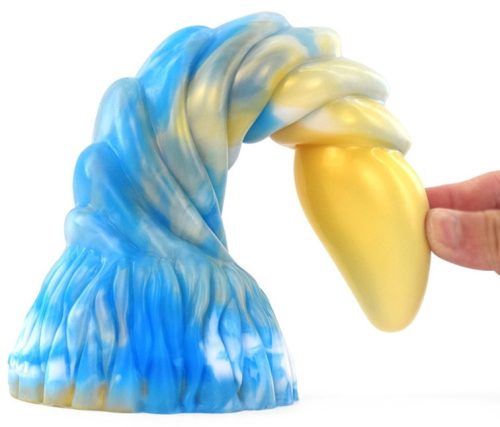 Arkan Dildo - Premium Golden-Blue Intimate Tool 18 cm