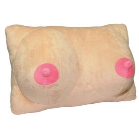 Plush pillow with breast pattern