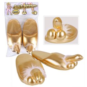 Gold men's slippers