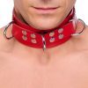 Premium red leather necklace – a sensual accessory