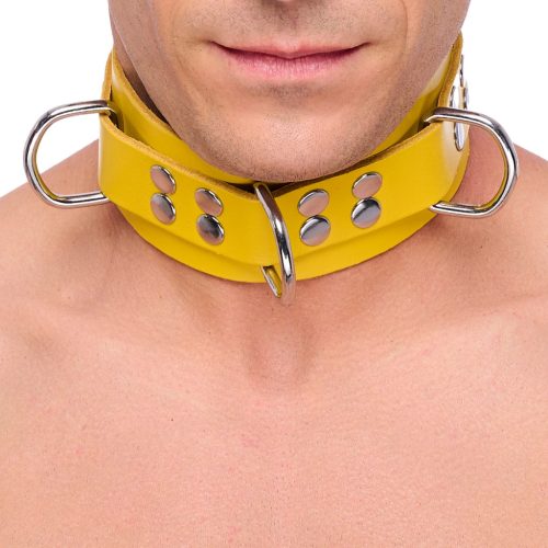 Premium yellow leather necklace – a stylish and unique accessory