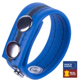Tippy Blue – leather ring with premium comfort