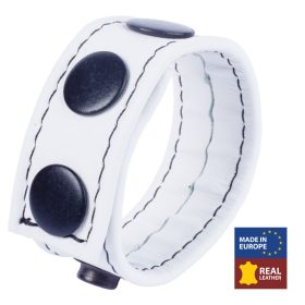 Cocky White – premium leather penis ring