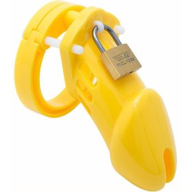   Bran – yellow silicone chastity cage for sensual excitement