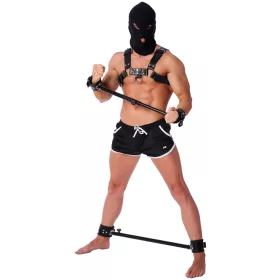 Adjustable metal rod with leather cuffs – 35-60 cm