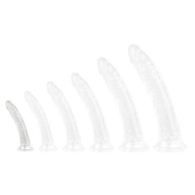 Transparent vibrator – 15 cm long, premium silicone