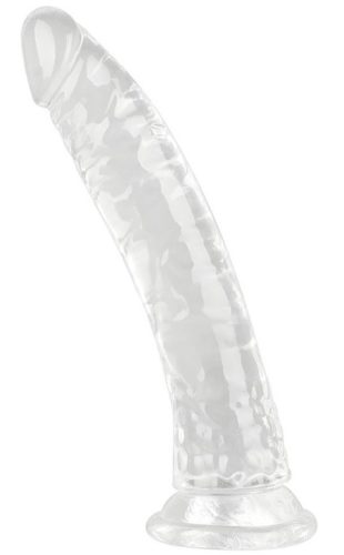 Transparent vibrator – 15 cm long, premium silicone