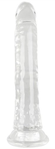 Transparent vibrator – 15 cm long, premium silicone