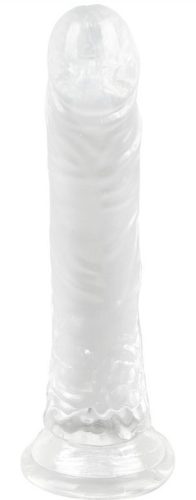 Transparent vibrator – 15 cm long, premium silicone