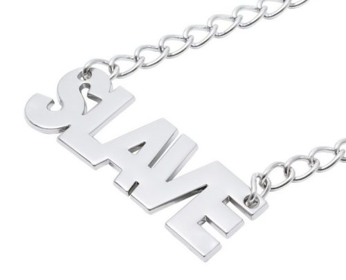 Rabszolgalemezes mellbimbó csipesz 40 cm - érzéki felfedezéshez