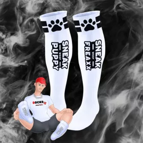 Puppy Tube – elegant high socks in black and white