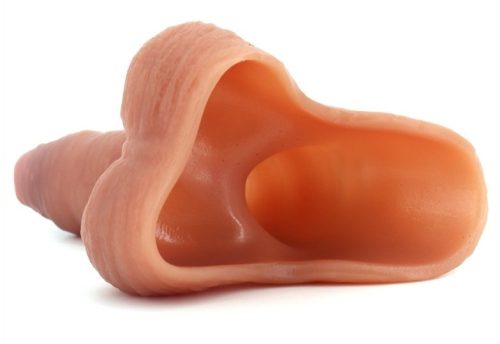 Rugalmas védőburkolat – hamis pénisz modell (10 x 3,5 cm)