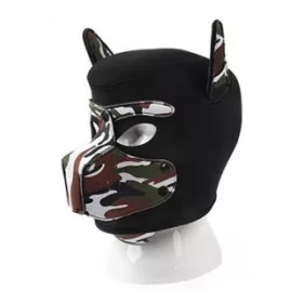 Puppy Neoprene – black-camouflage mask in dog style