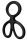 Soft ball stretching scissors – elegant black design