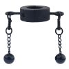 Premium Metal Testicle Stretcher - M 32mm, 20mm high, 435g, black