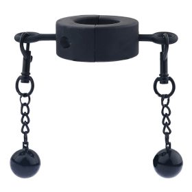   Premium Metal Testicle Stretcher - M 32mm, 20mm high, 435g, black