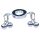 Premium metal testicle stretcher with 4 large balls - 32mm, 450g