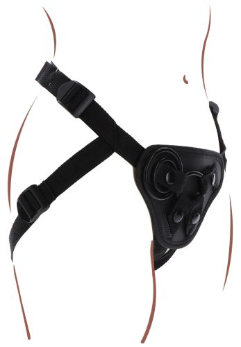 Strap-On Get Real – fekete dildós öv harnesz