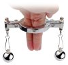 Metal testicular stretcher with 4 balls - 300g premium experience