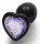 Bijou Heart Gem S – premium anal stone, black-purple 6 x 2.6 cm