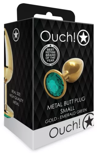 Bijou anal – arany-zöld gyöngy anális kényeztető 6 cm