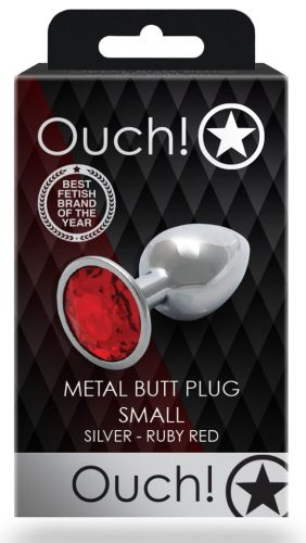 Bijou – silver-red 6 x 2.6 cm