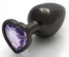 Bijou Heart Gem M – Premium, Black-Purple 7 x 3.3 cm