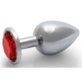 Bijou anal – round gem anal arousal, silver-red