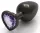 Bijou Heart Gem L – black-purple anal pampering 8x4 cm