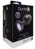 Bijou Heart Gem L – black-purple anal pampering 8x4 cm
