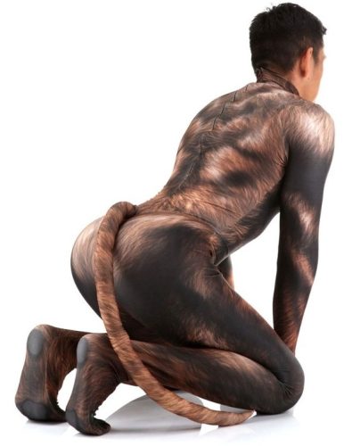 Wolf costume - brown overalls for sensual experiences