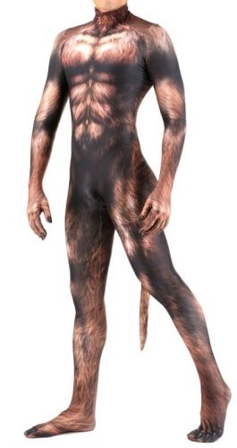 Wolf costume - brown overalls for sensual experiences