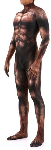 Wolf costume - brown overalls for sensual experiences