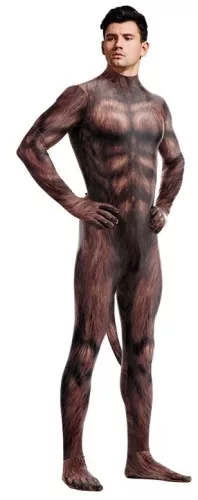 Wolf costume - brown premium overalls