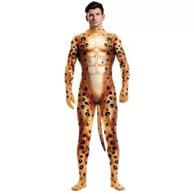 Cheetah Cosplay Cut-Out Jumpsuit - Stylish Passion