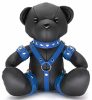 Bendy – premium BDSM teddy bear made of blue leather