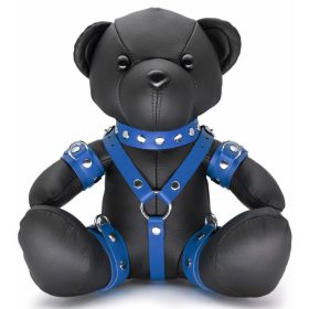 Bendy – premium BDSM teddy bear made of blue leather