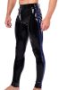 Xrub – black and blue latex trousers with front-back zipper