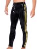 Xrub – black and yellow latex trousers with front/back zipper