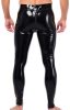 Xrub – black and yellow latex trousers with front/back zipper