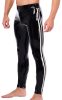 Xrub latex trousers – with zippers at the front and back, black and white