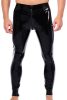 Xrub latex trousers – with zippers at the front and back, black and white