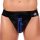 Xrub – black-blue latex jockstrap with ципlock
