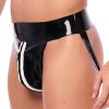 Xrub Latex Jockstrap – elegant zipped, black and white underwear
