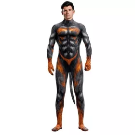 Black and Wooden Cosplay Jumpsuit - Sexy Wolf Man Style