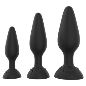 Rolarose – 3-Piece Premium Anal Plug Set, Black