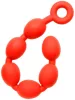 Anal balls - flexible eggs M - 45 x 5 cm - red