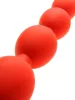 Anal balls - flexible eggs M - 45 x 5 cm - red