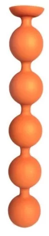 Bulby Butt S – prémium stimuláló golyók 25 x 4cm narancssárga